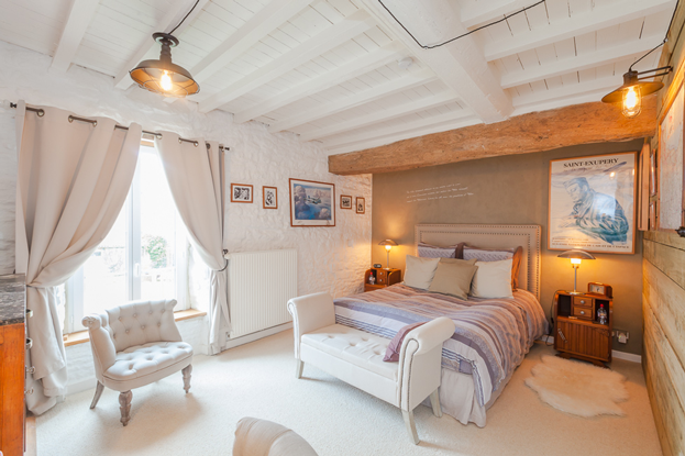 Discover the Saint Exupery Bedroom at Spirit of 1944 Guesthouse in Normandy