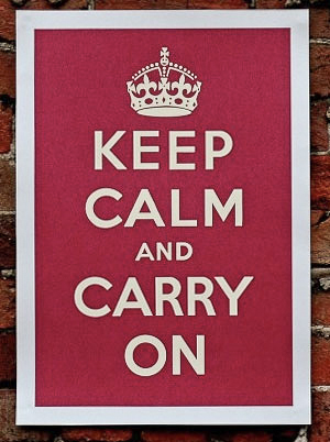 Keep Calm and Carry On - World War Two poster - Spirit of 1944 - Normandy